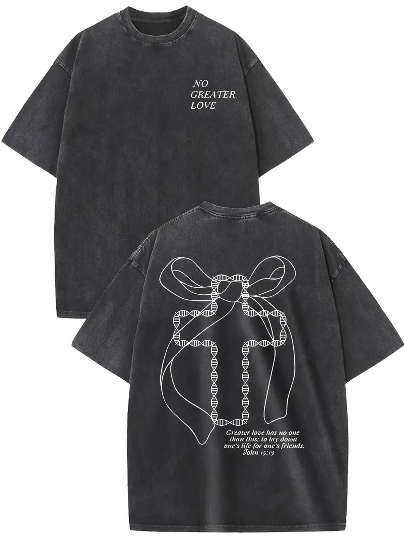 1pc Men'S Vintage Streetwear Oversized "No Big Love" Graphic T-Shirt - Double-Sided Washed Heavyweight 230gsm Crew Neck, All-Season Comfort, Machine Washable Casual Tee with Print on Brown, Minimalist Everyday Shirt for Men, Perfect Holiday Gift