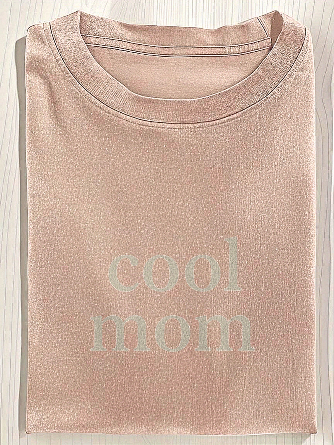 Men'S Vintage Washed Blue T-Shirt with Cool Mom Graphic - Soft Breathable Fabric, Loose Fit Casual Short Sleeve Round Neck Top for Everyday & Mother'S Day Gift