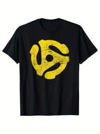 Daily Men's Casual 100 Cotton Breathable T-shirt 180g Pure Cotton with Irregular Letter Printing Short Sleeve Casual T-shirt Pure Cotton Top Suitable for Travel and All Seasons Suitable for Giving Friends Holiday Gifts