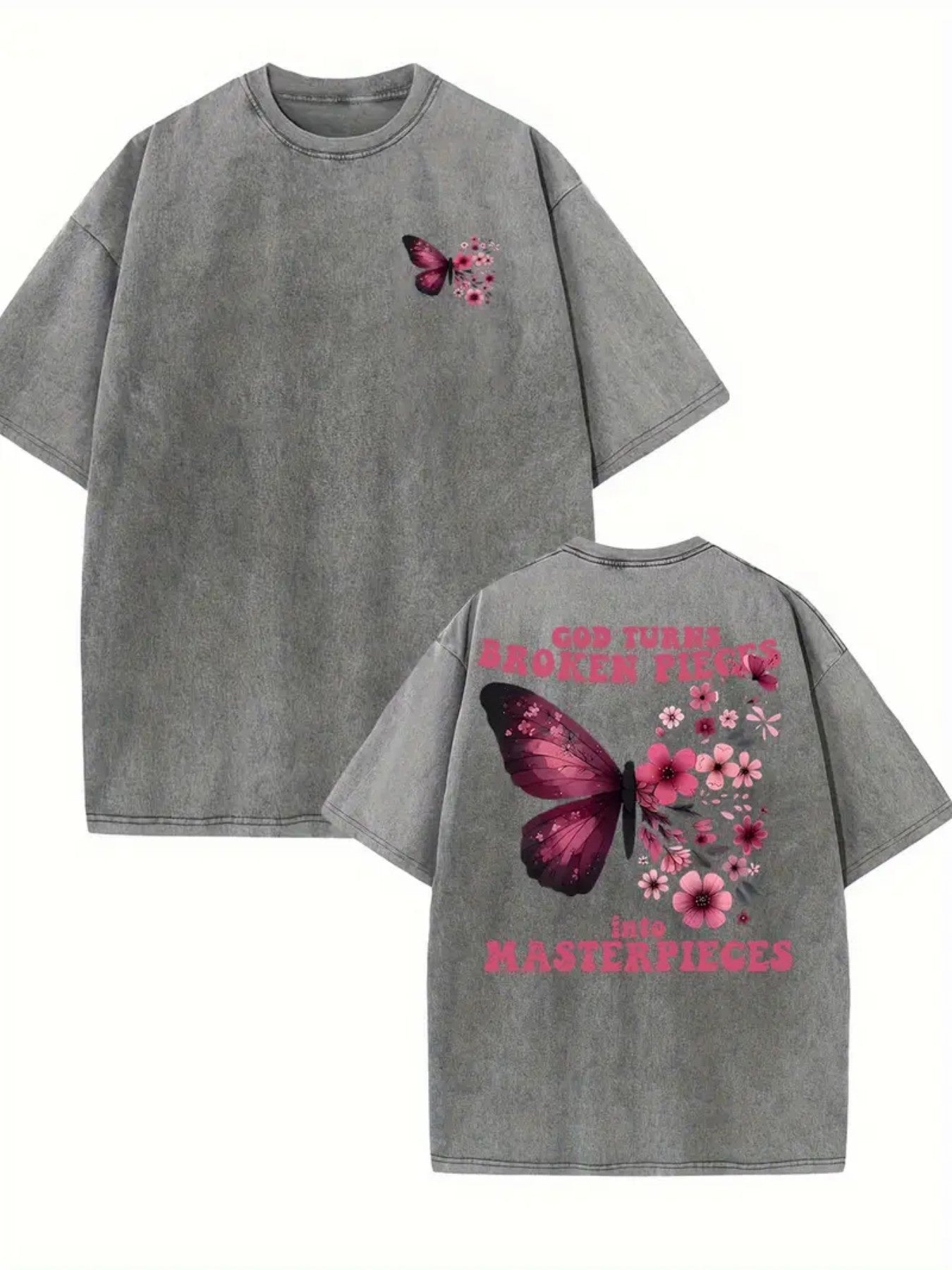 Women's Vintage Washed Thick Cotton T-Shirt - Oversized Loose Fit Short Sleeve Round Neck Casual Top with Retro Washed Texture, Spring Summer Everyday Blouse for Women, Machine Washable Loose Fit T-Shirts (Not Dry Clean)