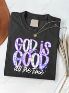 Men's & Women's Vintage Batik Cotton T-Shirt - Washed Soft Round Neck Casual Tee with Batik Print, All-Season Comfortable Summer Wear, Machine Washable Holiday Gift Suitable for Men and Women