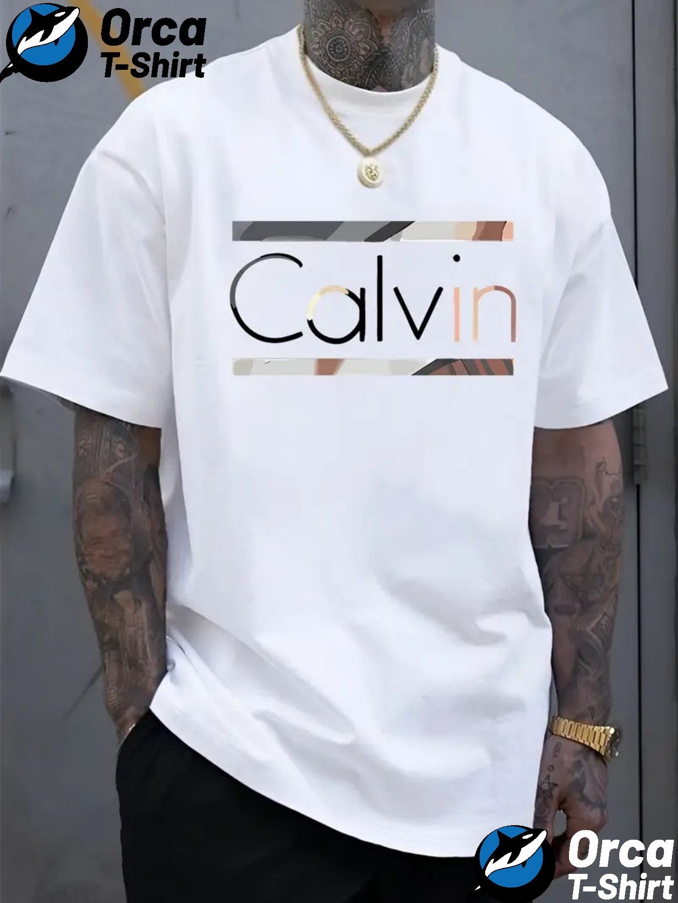 Men's casual 100 Cotton breathable T-shirt 180g pure cotton with classic letter pattern printed cotton top T-shirt breathable and sweat absorbing fabric suitable for all seasons short sleeved printed T-shirt suitable for all seasons