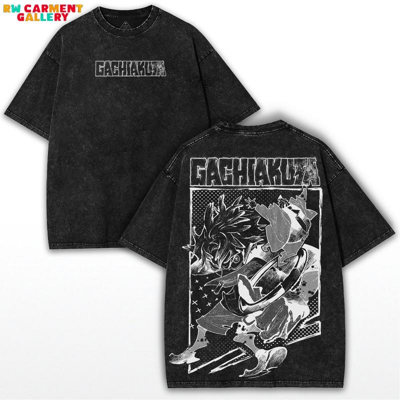 Rudo x Gachiakuta – Oversized Washed Anime Tee with Junk Realm Battle Graphic & Heavy Cotton Retro Streetwear Collector Drop
