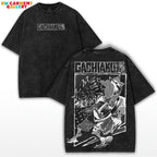 Rudo x Gachiakuta – Oversized Washed Anime Tee with Junk Realm Battle Graphic & Heavy Cotton Retro Streetwear Collector Drop