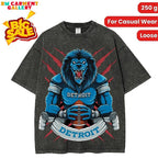 Washed T-shirt Detroit Football Men's T-Shirt women's and men's tops TikTokShop Black Friday