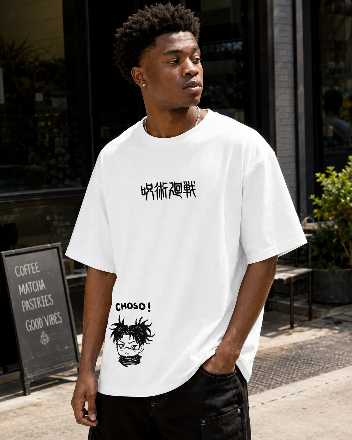 Vintage-Wash Short-Sleeve T-Shirt | *Jujutsu Kaisen* Choso (Double-Sided/Multi-Placement Print) — Oversized American-Style Anime Tee (Unisex)