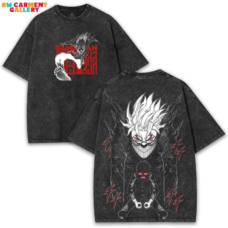 Dandadan Washed Oversized Tee – Psychic Meets Alien Energy in Heavyweight Cotton | For Fans of Chaos, Love & Ghosts