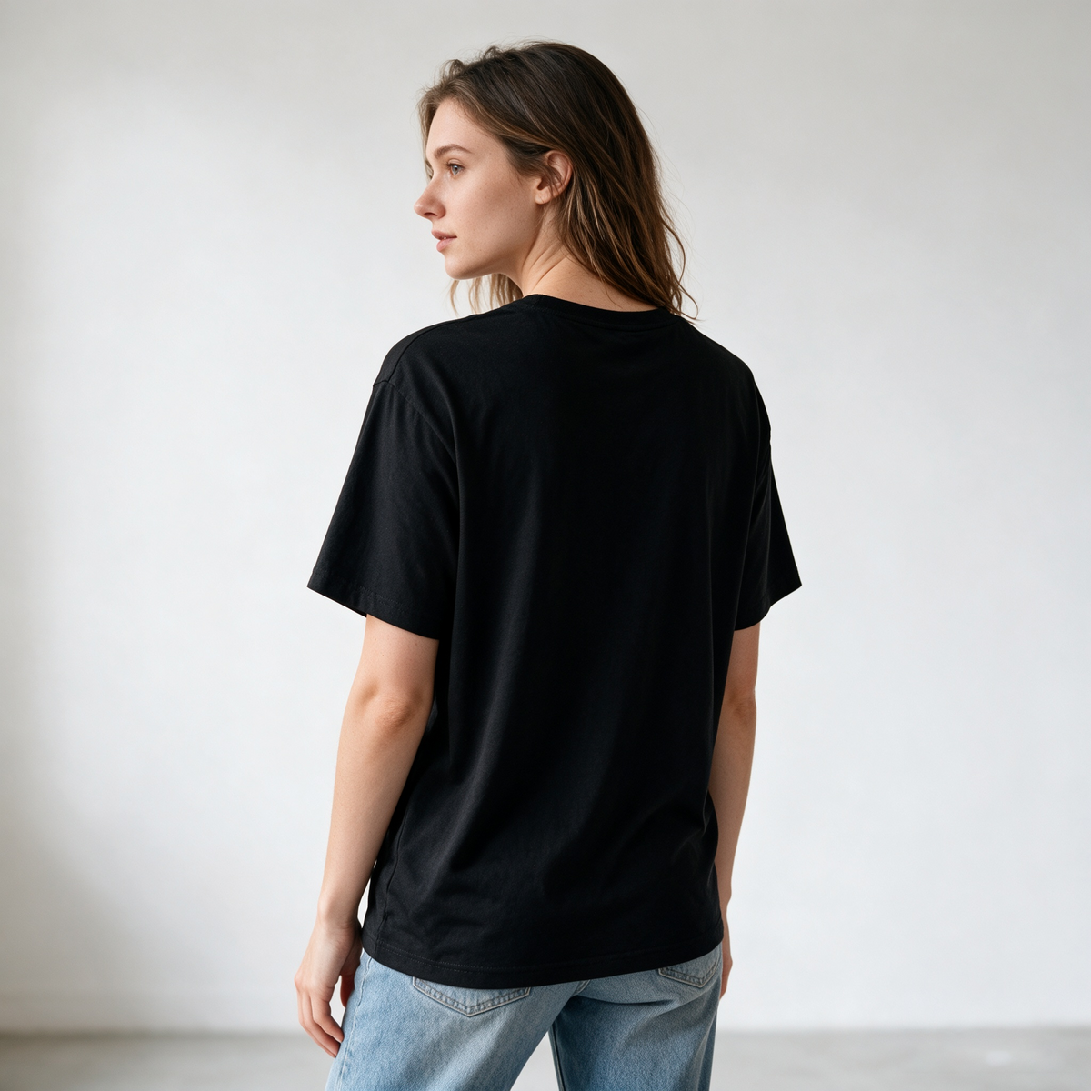 Fun Stickman "OW" Style Graphic Print Pure Cotton T-Shirt – Women's Loose, Oversized Casual Short-Sleeve Tee