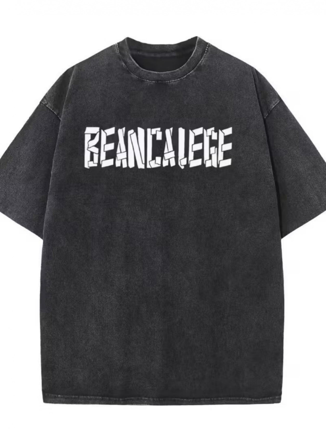 Men'S Vintage Washed T-Shirt - Acid-Washed Retro Graphic Print with Geometric Patterns, Dark Grey/ Casual Round Neck Tee for All-Season Outdoor & Holiday Wear, Durable Fit (Ideal for Fishing, Golf & Everyday Use) - Men'S Fashion Essential