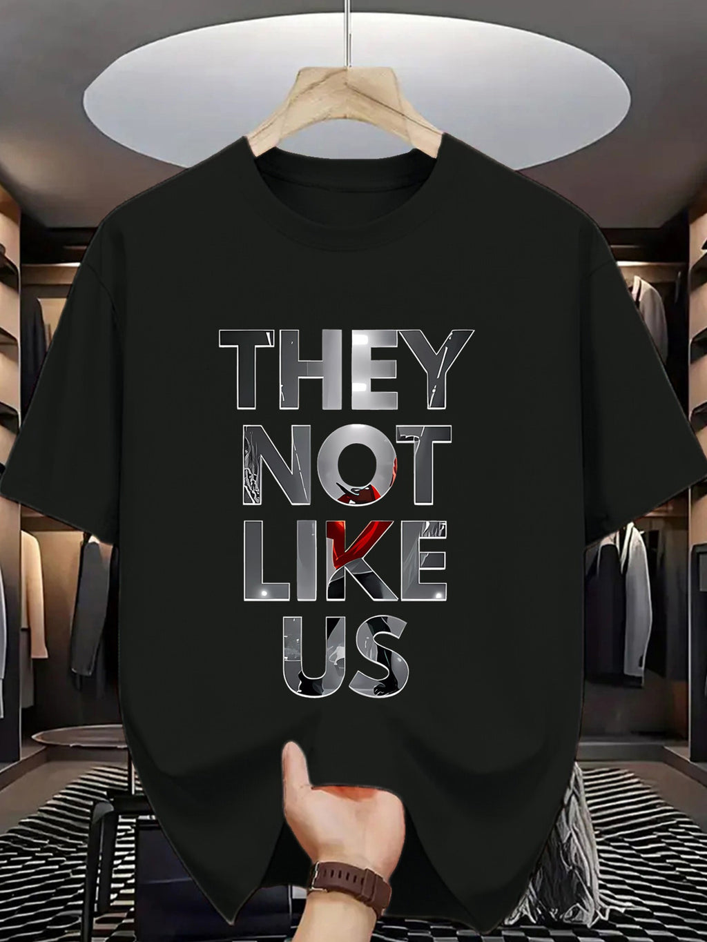 Men's 100 Cotton T-shirt 180g pure cotton with creative letter printing short sleeved casual T-shirt round neck T-shirt suitable for travel and top giving gifts to friends
