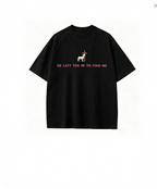 Faith-themed T-shirt with lamb and cross print – American-style loose-fit pure cotton casual short-sleeve tee