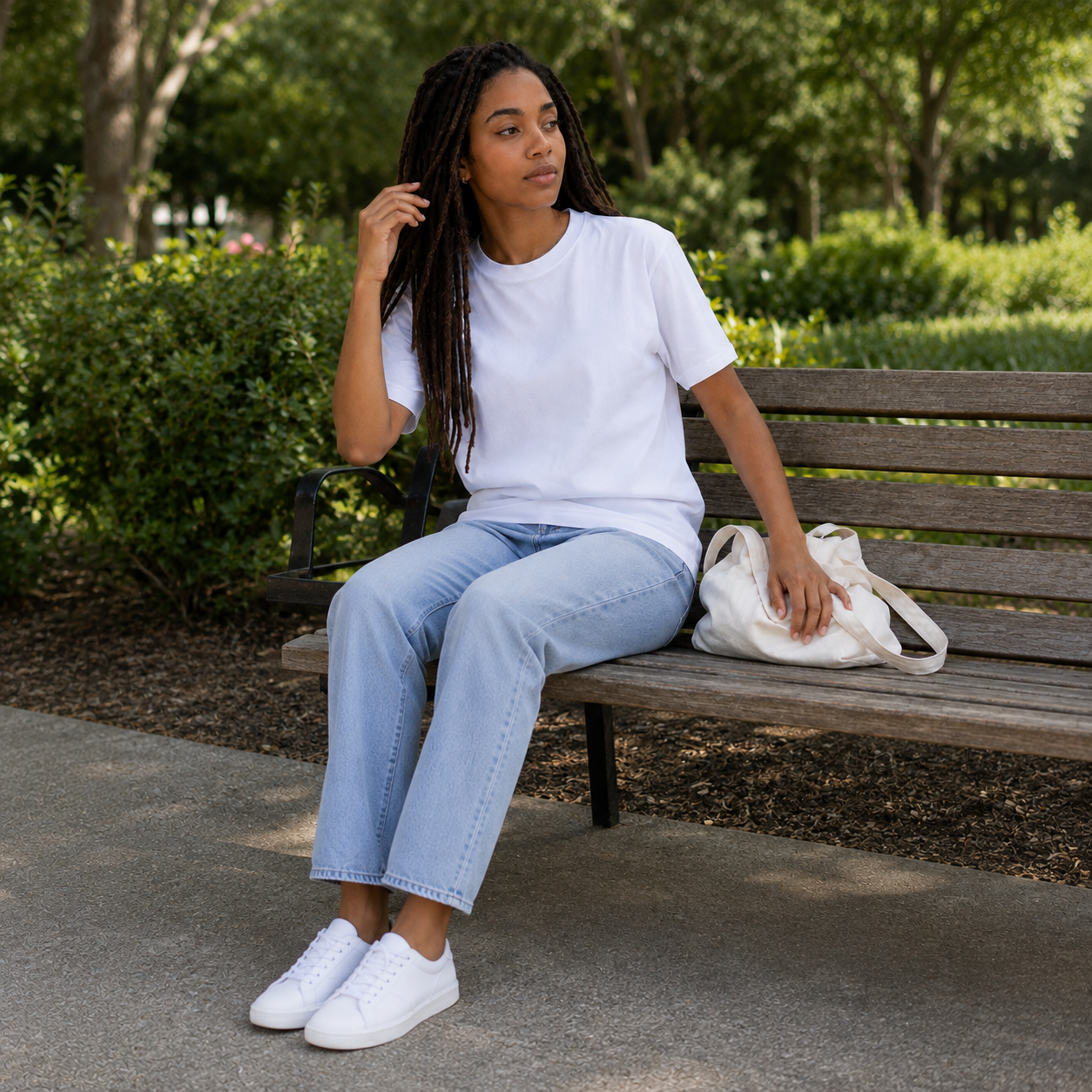 Heavyweight Pure Cotton Women's Crew Neck T-Shirt – Soft, Shape-Retaining, Classic & Versatile Casual Short-Sleeve Tee