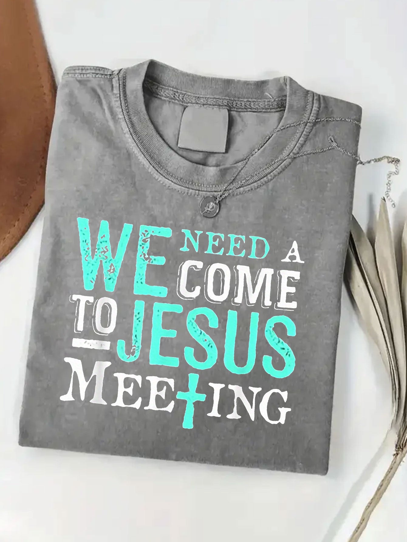 Vintage Crew Neck Washed Black T-Shirt | "We Need a Candid Conversation" Print, Casual Daily Wear, All-Season Fit