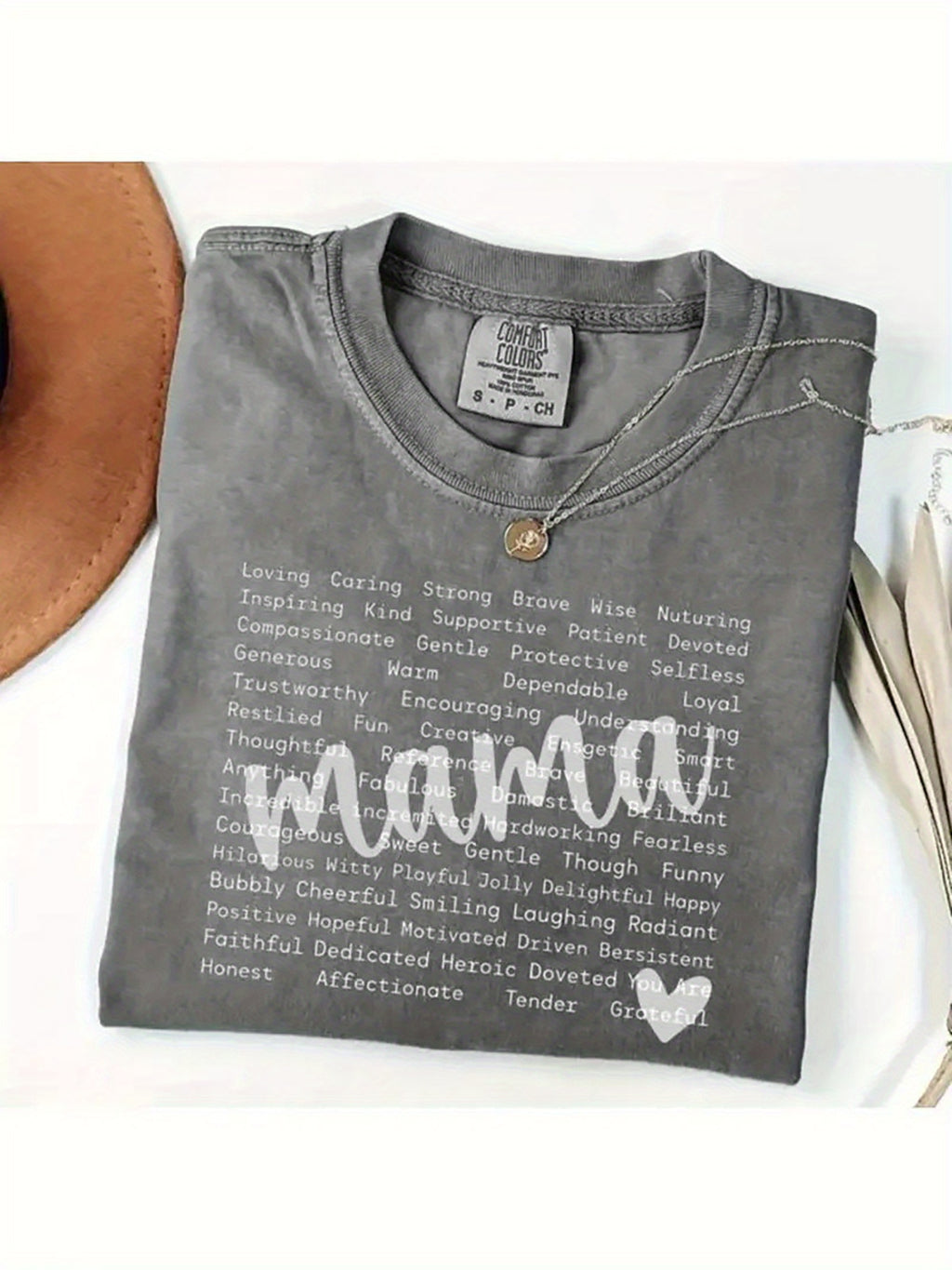 Men'S 230g Heavy Washed Dark Gray Retro "Mom Definition" Pattern Short Sleeve Shirt | Daily Casual Top, Father'S Day Gift, Fitness Outdoor Sportswear, Machine Washable, Classic Design, Soft Fabric, Dad Exclusive, Print Pattern, Knitted Structure