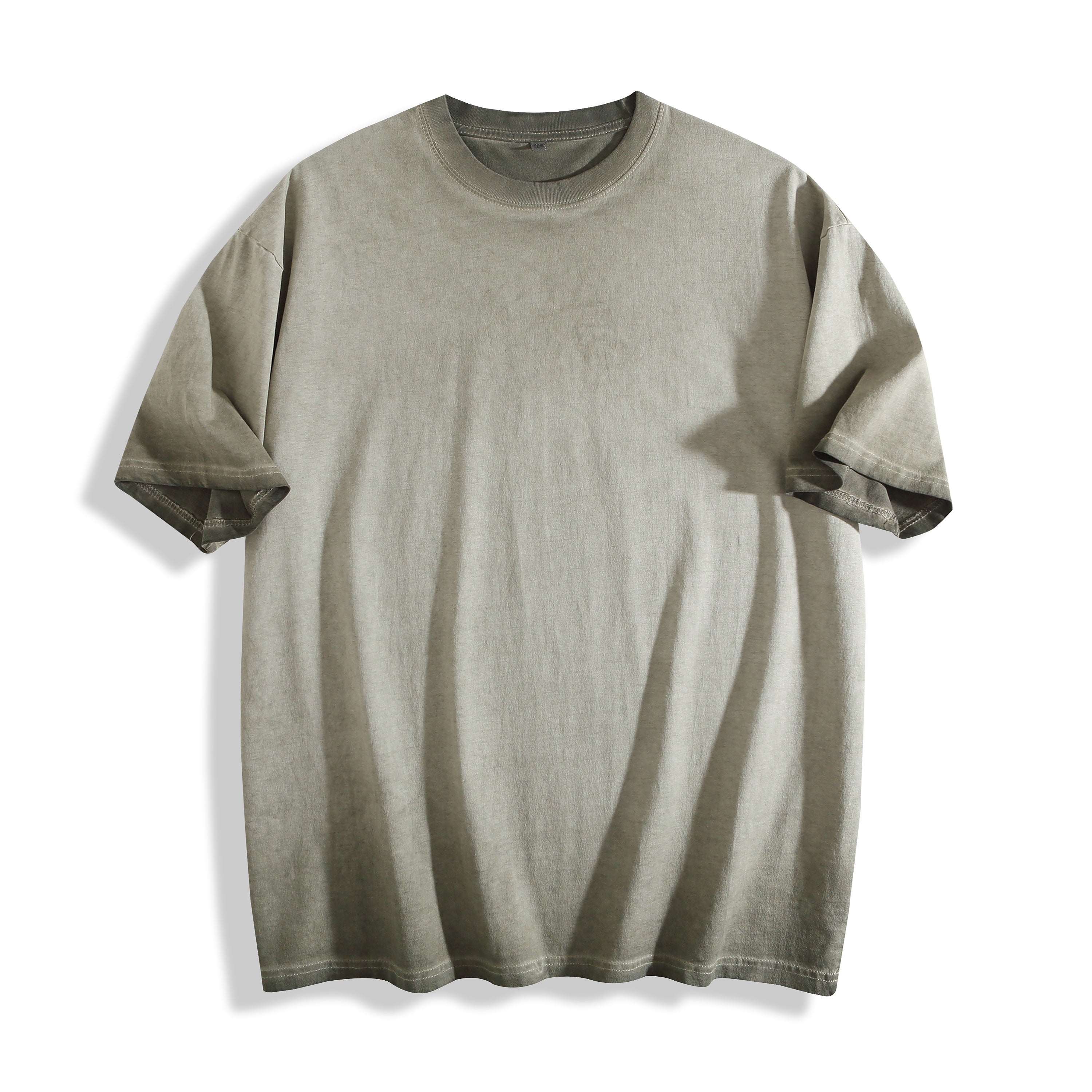 American Vintage-Style Distressed Wash Short-Sleeve T-Shirt – Unisex Casual Top with Faded, Worn-In Finish