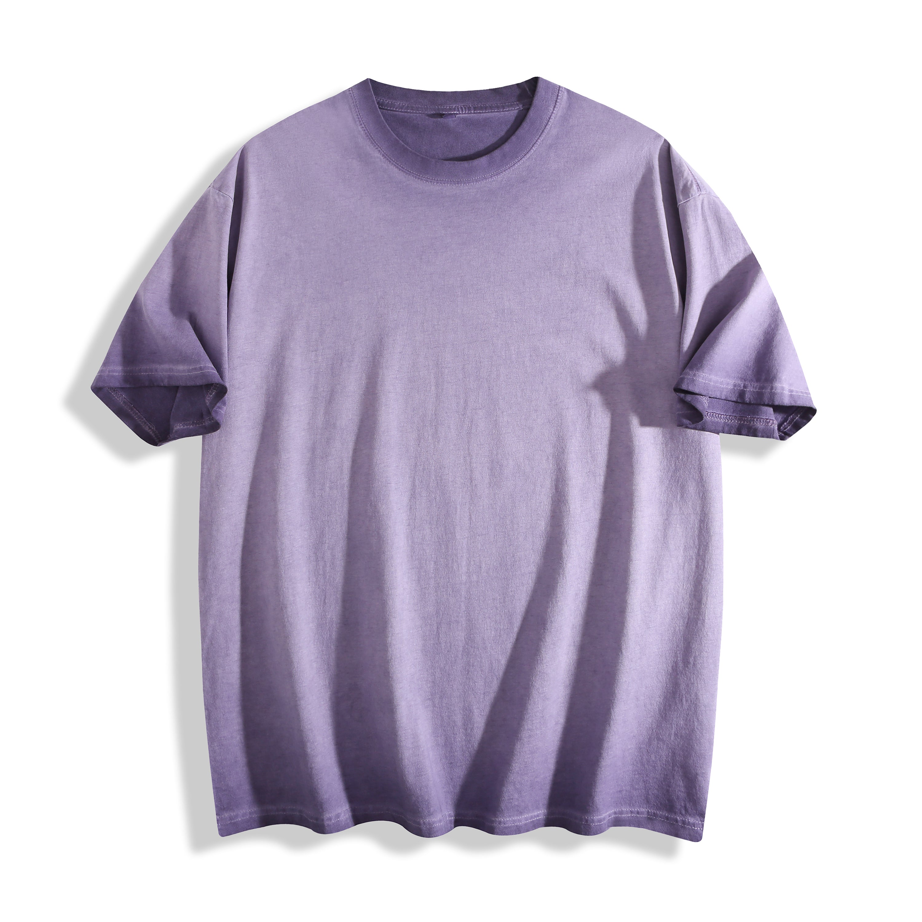 American Vintage-Style Distressed Wash Short-Sleeve T-Shirt – Unisex Casual Top with Faded, Worn-In Finish