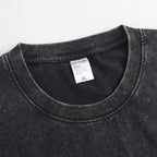 American-style vintage "dirty-wash" T-shirt with a fun slogan; features a distressed, faded finish—a versatile, casual short-sleeve top perfect for Father's Day.