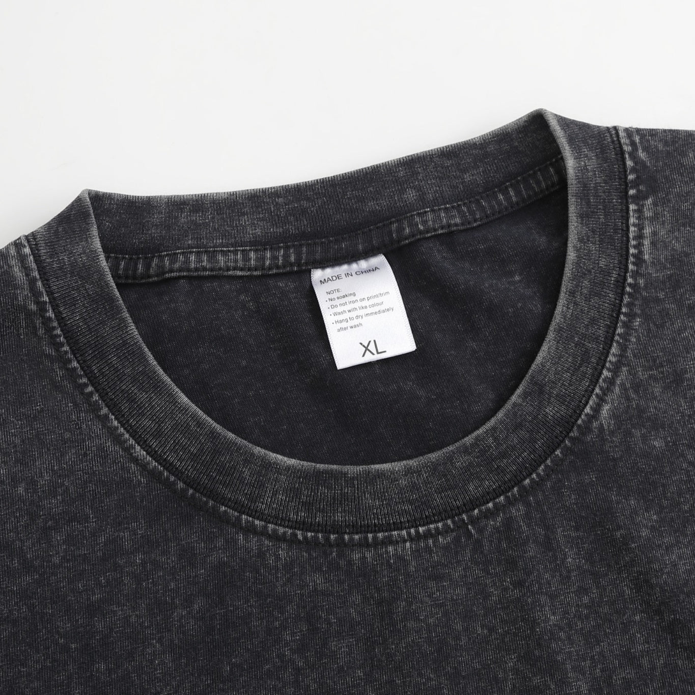 American-style vintage "dirty-wash" T-shirt with a fun slogan; features a distressed, faded finish—a versatile, casual short-sleeve top perfect for Father's Day.