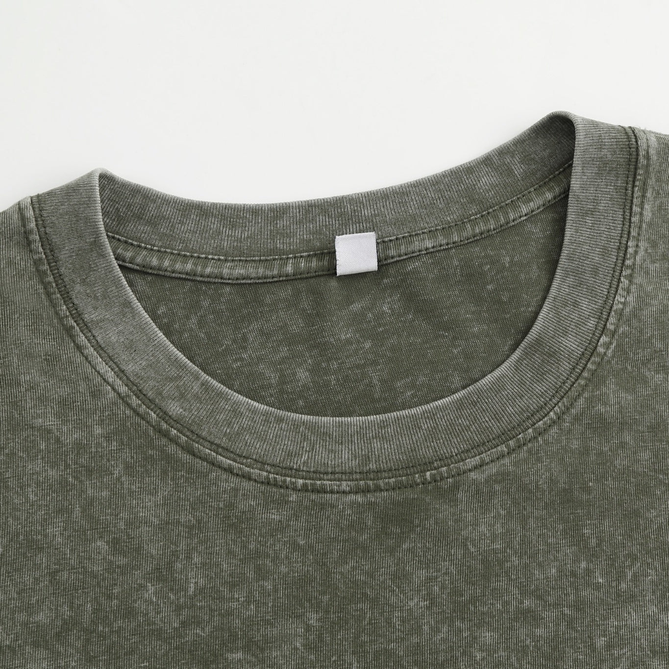 Premium Heavyweight Vintage-Washed Green T-Shirt | Loose-Fit Street-Style Short-Sleeve Tee for Versatile Wear