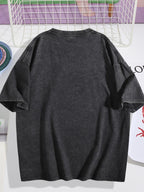 "The First Hokage" Hashirama Senju Founding "Konoha" x Naruto Anime Double Printed Washed Tee Unisex Oversize Anime Manga Lightweight Cotton T-Shirt, Gift For Anime Fan Lover , Hashirama Fan