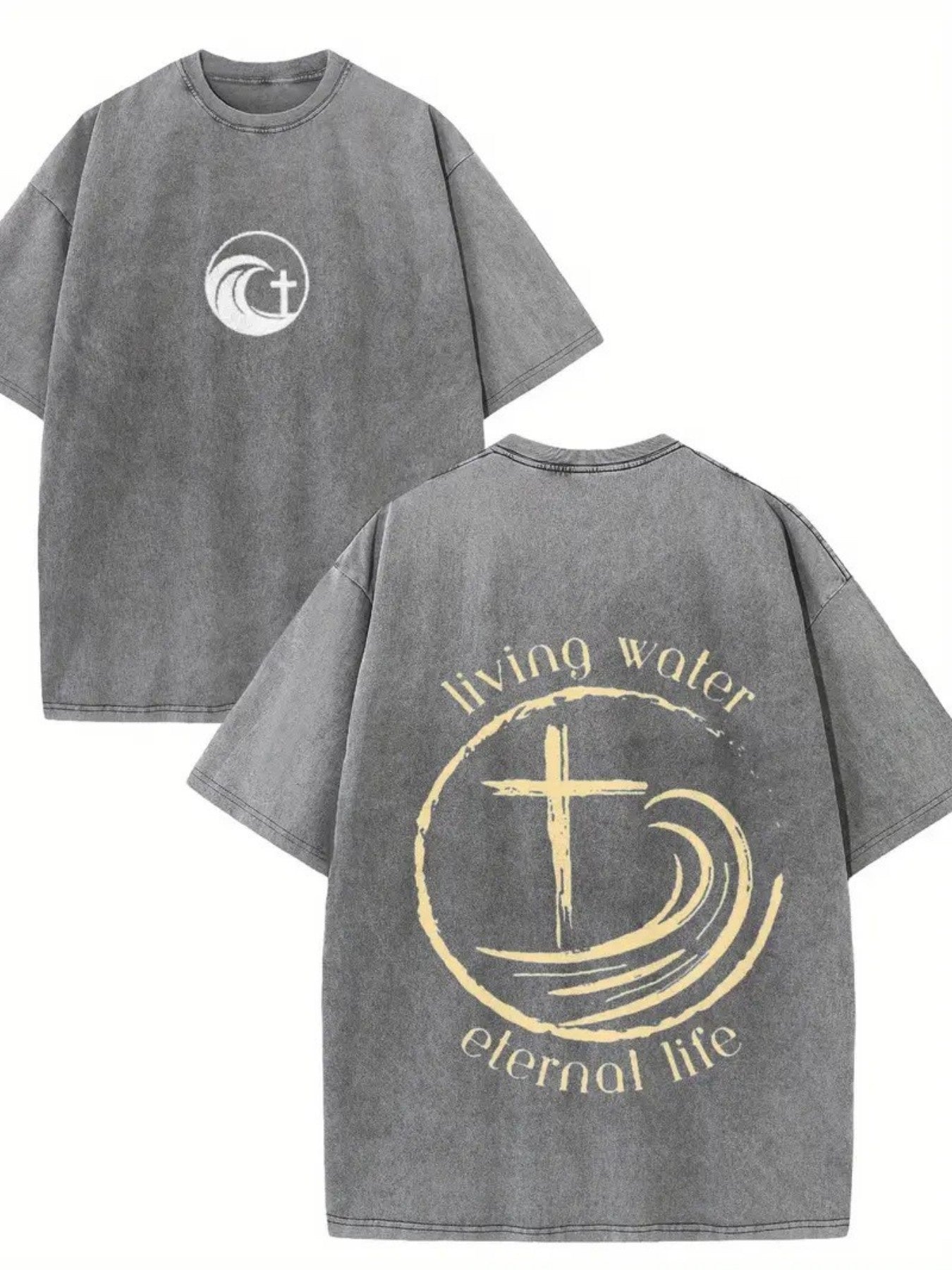 Men's 230g Heavyweight 100% Cotton Vintage Washed T-Shirt - Oversized Retro Streetwear Tee with Round Neck, Casual Loose Fit for Hip Hop, Campus Style & Casual Attire (Machine Washable, Year-Round Essential)