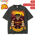 Washed T-shirt Washington Football Men's T-Shirt women's and men's tops TikTokShop Black Friday