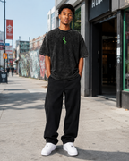 Vintage-Wash Oversized Short-Sleeve T-Shirt | *Cyberpunk: Edgerunners* Neon Color-Block Double-Sided Print – Unisex High-Street Style