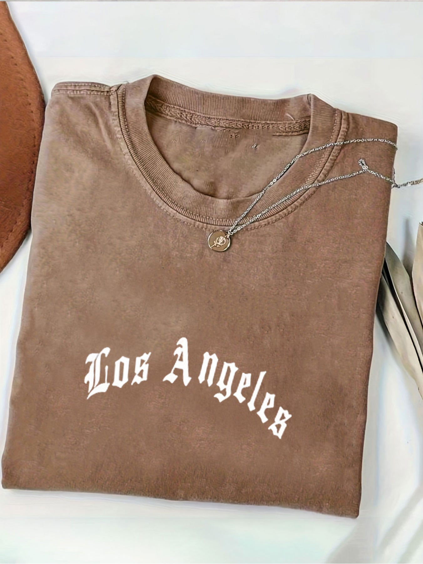 Men'S Heavyweight 230gsm Vintage Washed T-Shirt - Oversized Casual Round Neck Short Sleeve with Los Angeles California Graphic Print, Breathable Moisture-Wicking Fabric, All-Season Fit for Casual Attire & LA-Themed Outfits, Geometric Pattern