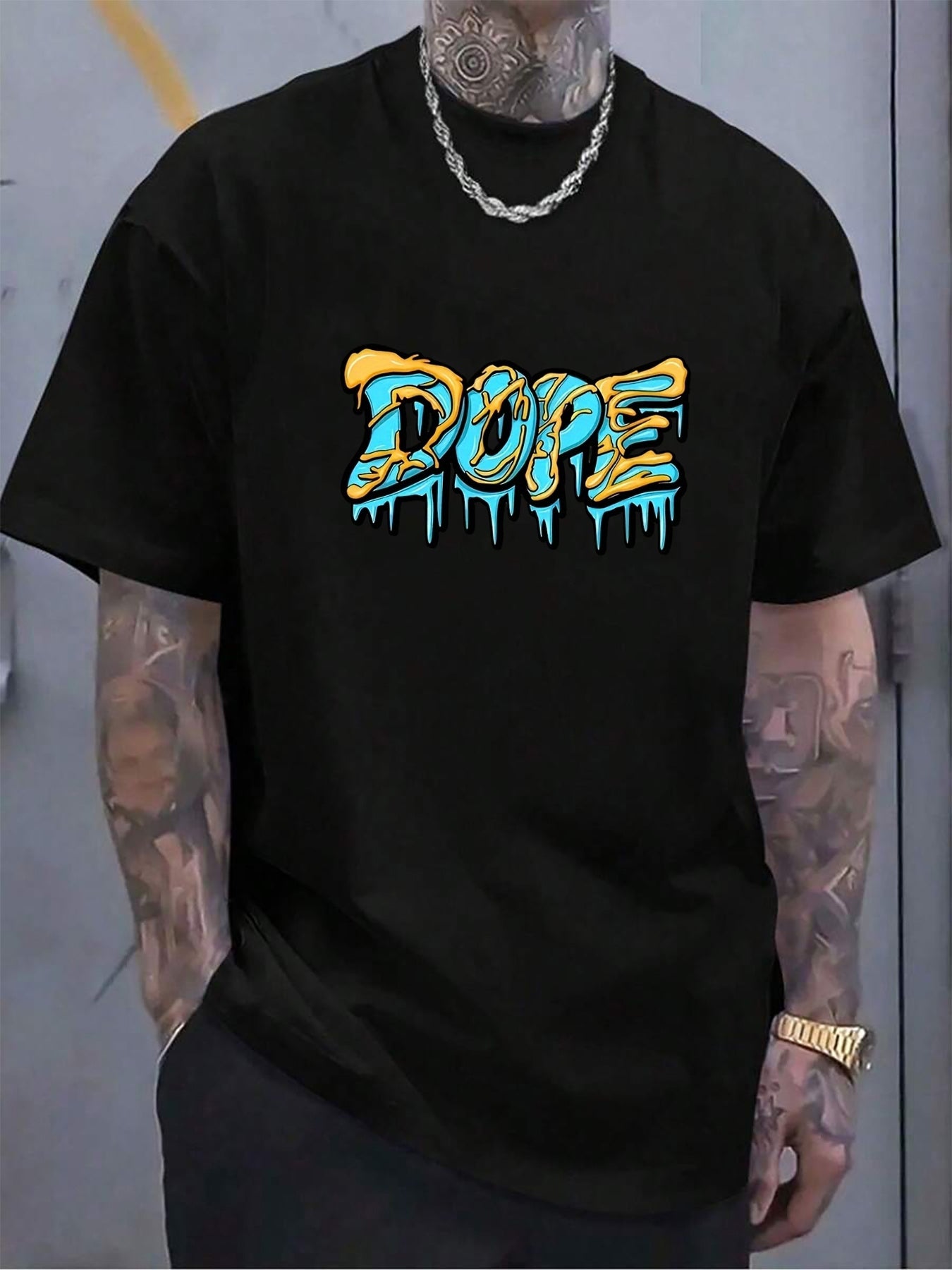 Daily men's casual 100 Cotton T-shirt 180g pure cotton with irregular letter print short sleeved casual T-shirt suitable for fitness and outdoor activities, suitable for all seasons, giving friends holiday gifts