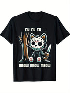 Men's Fashion 100 Cotton Breathable T-shirt 180g Pure Cotton with Creative Modern Style Printed Sweat Absorbing Breathable T-shirt Suitable for All Seasons All Cotton Machine Washable Comfortable Daily Wear Suitable for Fitness and Outdoor Activities All