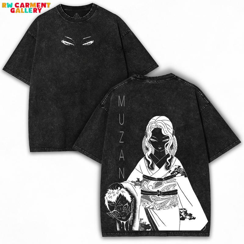 Muzan x Demon Slayer Dark Lord Tee + Heavy Washed Oversized Fit Anime Streetwear Limited Collector Drop