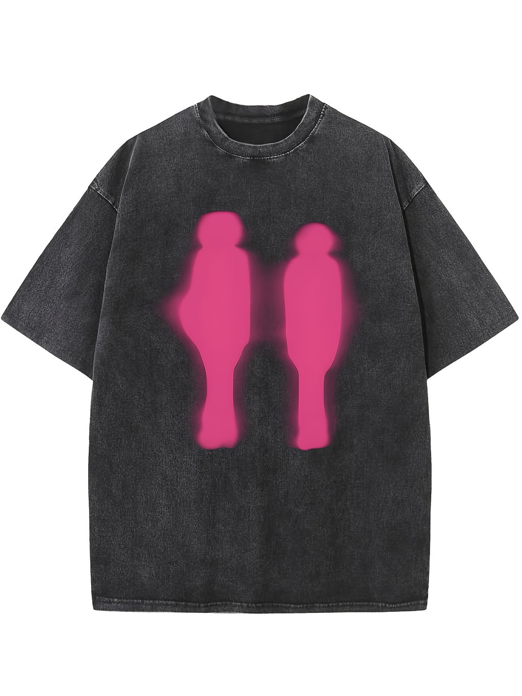 Men's  Printed T-Shirt Washed Streetwear Cotton T-Shirt Vintage Drop Shoulder Sleeve Round Neck Short Sleeve Casual Top
