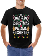 Men's sports daily T-shirt 180g pure cotton oversized Christmas themed trendy series printed fashionable versatile top men's T-shirt suitable for all seasons