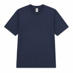 Men's Navy Pure Cotton Crew-Neck Short-Sleeve T-Shirt — A durable, timeless staple.