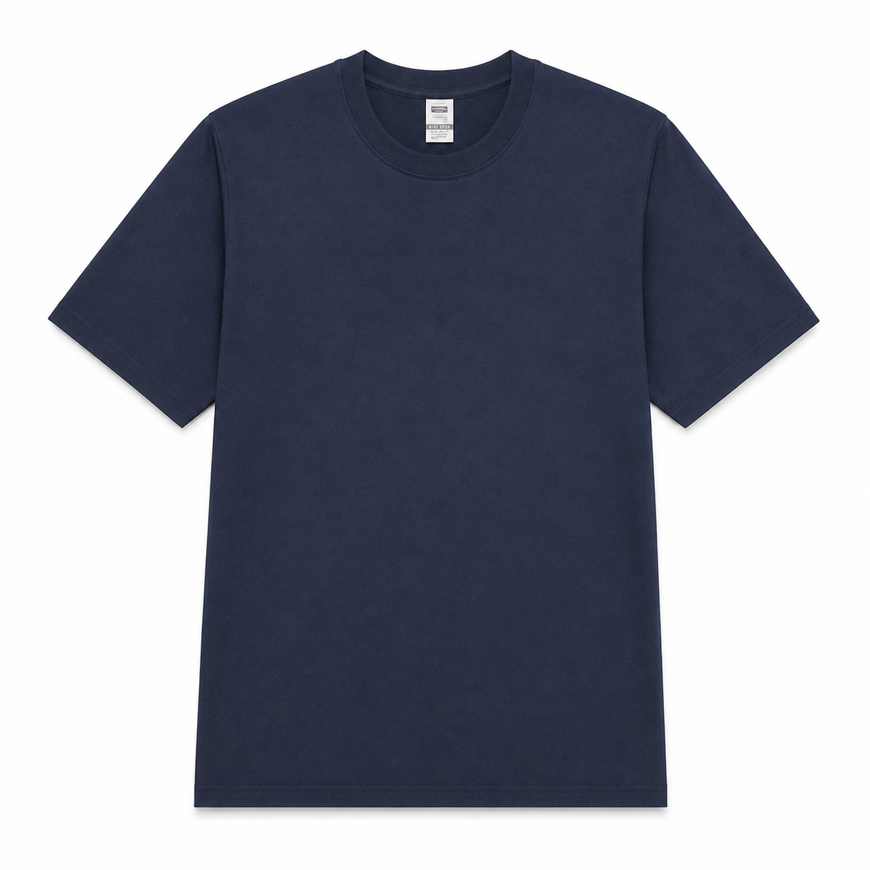 Men's Navy Pure Cotton Crew-Neck Short-Sleeve T-Shirt — A durable, timeless staple.