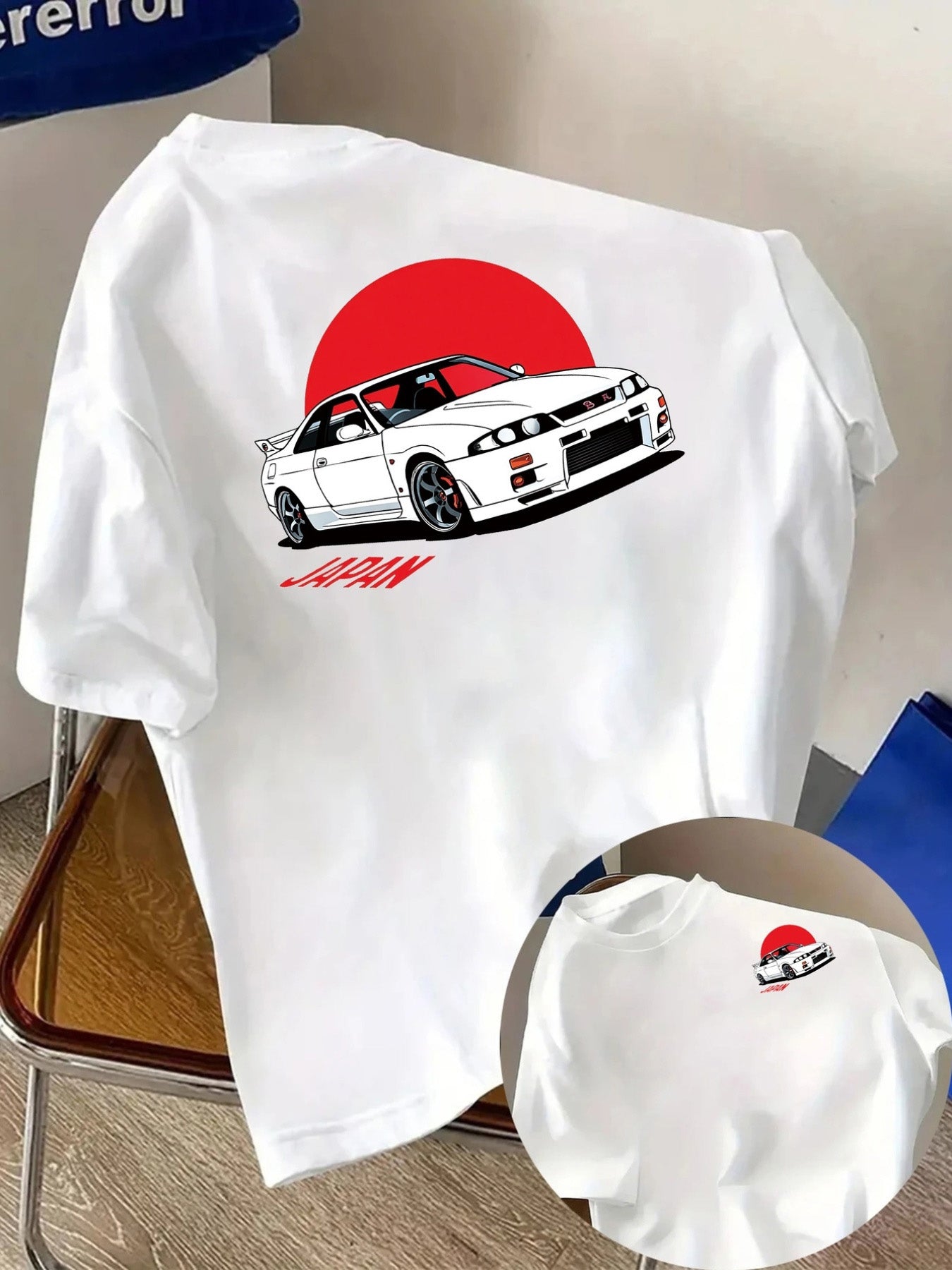 Daily men's casual 100 Cotton T-shirt 180g pure cotton with unique printed pattern elastic T-shirt short sleeved suitable for urban style daily wear suitable for all seasons, give friends holiday gifts