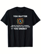 Daily men's casual 100 Cotton T-shirt 180g pure cotton with unique printed pattern elastic T-shirt short sleeved suitable for urban style daily wear suitable for all seasons, give friends holiday gifts