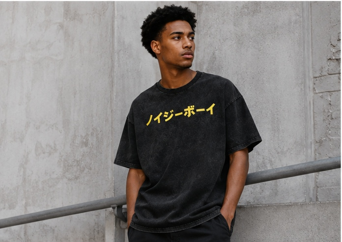 Vintage-Wash Short-Sleeve T-Shirt | *JoJo's Bizarre Adventure* x Metallica "Noisy-Boy" – Double-Sided Anime Print, Oversized, Unisex High-Street Style