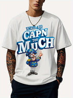 Men's fashion trend Plus size 5XL 6XL 100 Cotton breathable T-shirt 180g pure cotton with creative letter printing short sleeved casual T-shirt round neck T-shirt suitable for travel and tops suitable for all seasons, giving friends holiday gifts