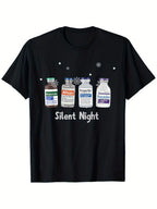 Men's 100 Cotton Breathable T-shirt 180g Pure Cotton with Series Printed Breathable Sweating T-shirt Suitable for All Seasons Cotton Short Sleeve Printed T-shirt Suitable for Urban Style Daily Wearing