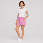 American vintage-style "dirty wash" shorts; distressed, faded, cotton-feel athletic shorts; versatile, casual unisex style.