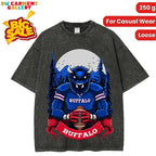 Washed T-shirt Buffalo Football Men's T-Shirt women's and men's tops TikTokShop Black Friday