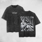 Neon Genesis Evangelion - Shin Seiki Evangelion Anime Manga Washed Heavy Cotton T-shirt, Gift For Anime Fan, Anime Lover, Manga Lover Gift Gift For Him Gift For Her