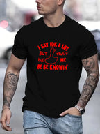 Men's casual trend 100 Cotton T-shirt 180g pure cotton with street clothing pattern printed off shoulder sleeve design T-shirt short sleeved
