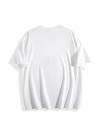Daily men's casual 100 Cotton T-shirt 180g pure cotton with unique printed pattern elastic T-shirt short sleeved suitable for urban style daily wear suitable for all seasons, give friends holiday gifts