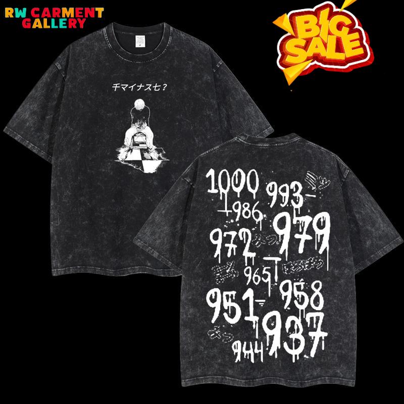 [FS] Retro Vintage Limited "Haise Sasaki" Kaneki Ken Tokyo Ghoul Anime Double Printed Oversized Washed Tee Unisex Oversize Anime Manga Acid Washed Lightweight Cotton T-Shirt, Hoodies & Sweater Wash Gift For Anime Fan, Anime Lover TikTokShopBlackFriday
