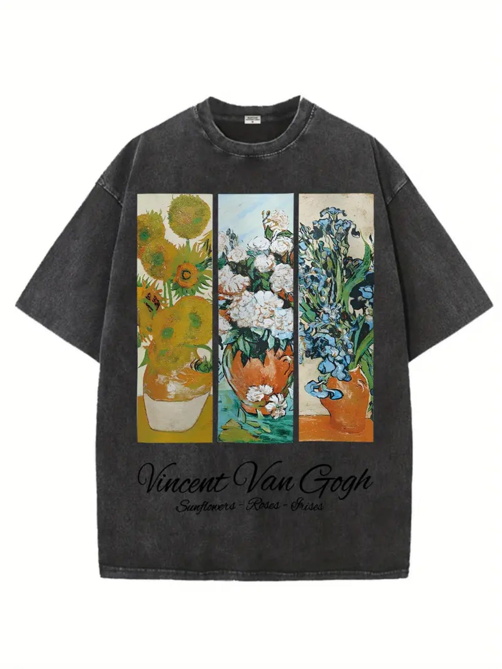 Men's Heavy Washed Vintage Distressed T-Shirt - Soft Breathable Heavyweight Fabric, Retro Streetwear Style Round Neck Short Sleeve Tee with Aged Wash - Casual Casual Attire for All-Season