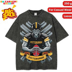 Washed T-shirt Pittsburgh Football Men's T-Shirt women's and men's tops TikTokShop Black Friday