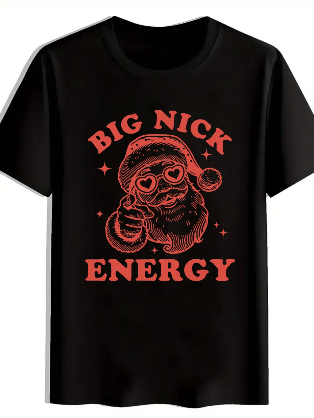 Men's casual sports T-shirt 180g pure cotton oversized Christmas themed humorous pattern printed top fashionable versatile top men's T-shirt breathable and sweat absorbing fabric spring and summer short sleeved printed T-shirt