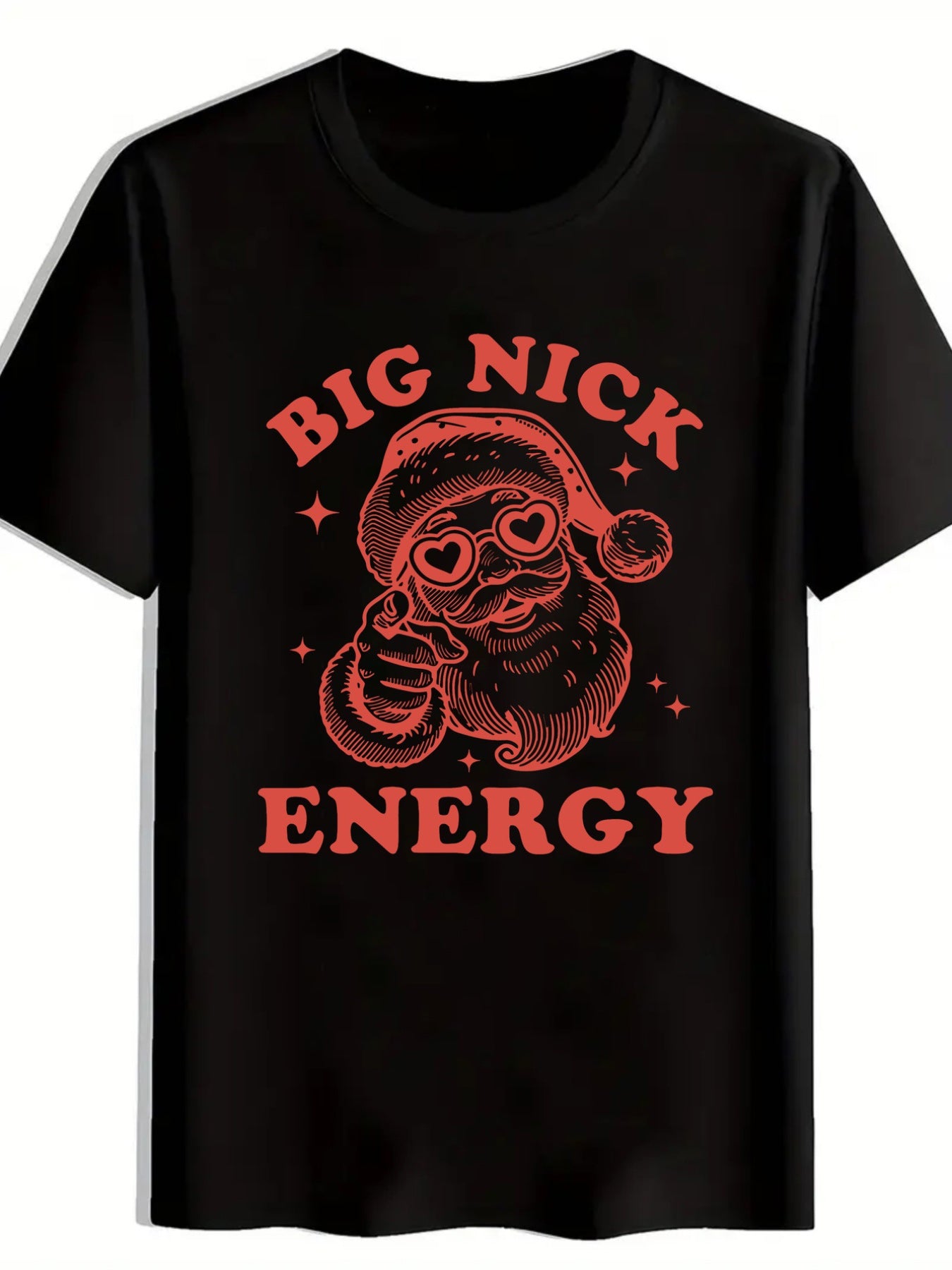 Men's casual sports T-shirt 180g pure cotton oversized Christmas themed humorous pattern printed top fashionable versatile top men's T-shirt breathable and sweat absorbing fabric spring and summer short sleeved printed T-shirt